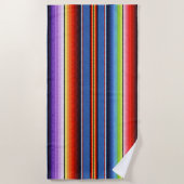 mexikanische Blanket Streifen farbenfrohe Rainbow  Strandtuch (Vorderseite)