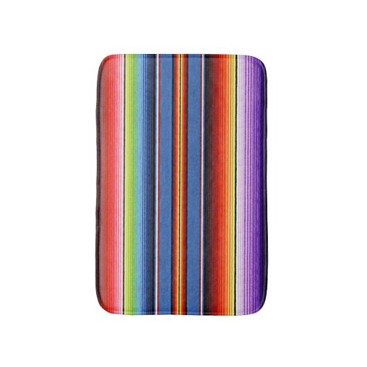 mexikanische Blanket Streifen farbenfrohe Regenbog Badematte (Vorderseite Vertikal)