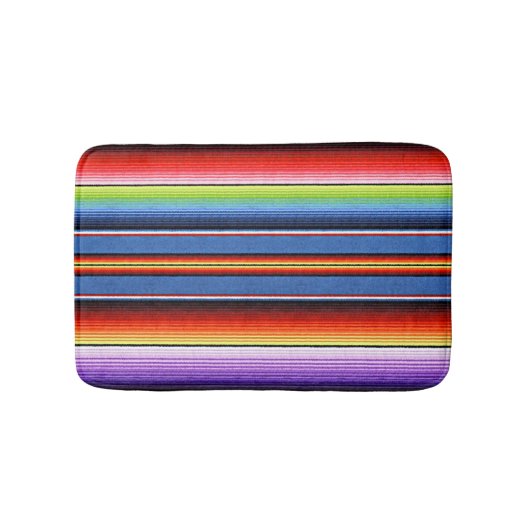 mexikanische Blanket Streifen farbenfrohe Regenbog Badematte (Vorderseite)