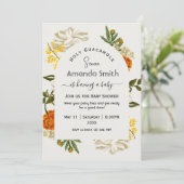 mexikanische Bloral Baby Dusche Einladung (Stehend Vorderseite)