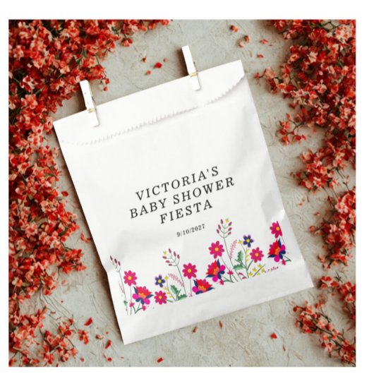 Mexikanische Blume Babydusche Fiesta Geschenktütchen