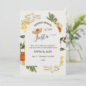 Mexikanische Blume Cinco De Mayo Gender Reveal Einladung (Stehend Vorderseite)