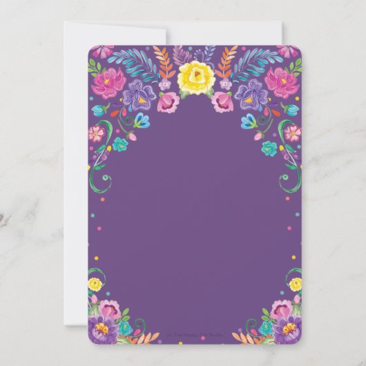 Mexikanische Blume der Blumenwelt Fiesta Geburtsta Einladung (Rückseite)