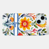 Mexikanische Blume Design Case Mate (Rückseite (Horizontal))