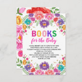 Mexikanische Blume Fiesta Baby Shower Books for Ba Begleitkarte (Vorne/Hinten)