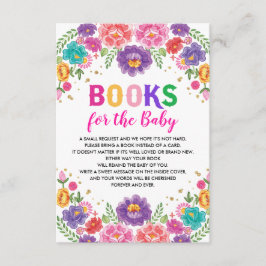 Mexikanische Blume Fiesta Baby Shower Books for Ba Begleitkarte