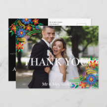 Mexikanische Blume Foto Danke Postcard