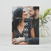 Mexikanische Blume Foto Save the Date Einladung (Stehend Vorderseite)