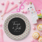 Mexikanische Blume Kleines botanisches Blumendesig Pappteller (Party)