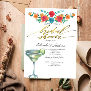 Mexikanische Blume Margarita Brautparty Einladung