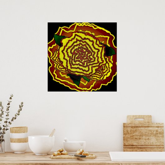 mexikanische Blume Poster (Küche)