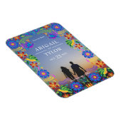 Mexikanische Blume Save the Date Magnet (Rechte Seite)