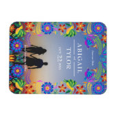 Mexikanische Blume Save the Date Magnet (Horizontal)