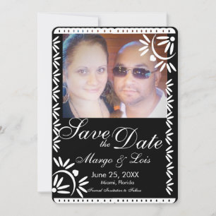 Mexikanische Blumen Papel Picado Save-the-Date  Einladung