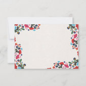 mexikanische Blumenfarben Botanische Blume Hochzei Dankeskarte (Rückseite)