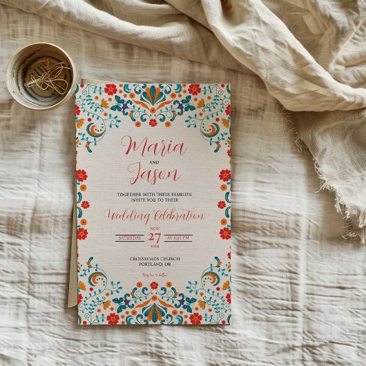 mexikanische Blumenköstchen Elegant farbenfrohe Bo Einladung