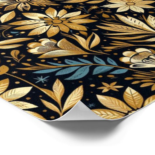 mexikanische Blumenkunst Poster (Ecke)