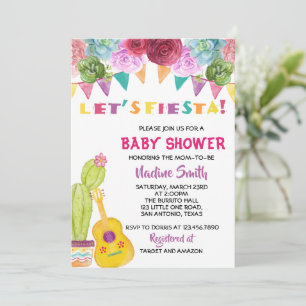 Mexikanische Boho-Fiesta-Baby-Shower-Einladung Einladung