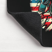Mexikanische Boxhandschuhe mit amerikanischer Flag Mousepad (Ecke)