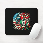 Mexikanische Boxhandschuhe mit amerikanischer Flag Mousepad (Mit Mouse)