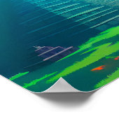 Mexikanische Bürgermeisterpyramide Ai art Poster (Ecke)