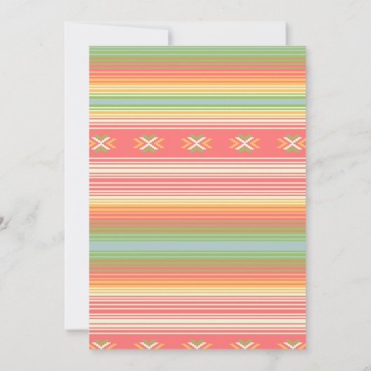 mexikanische Colorful Fiesta Baby Dusche Einladung (Rückseite)