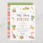 mexikanische Colorful Fiesta Baby Dusche Einladung (Vorne/Hinten)
