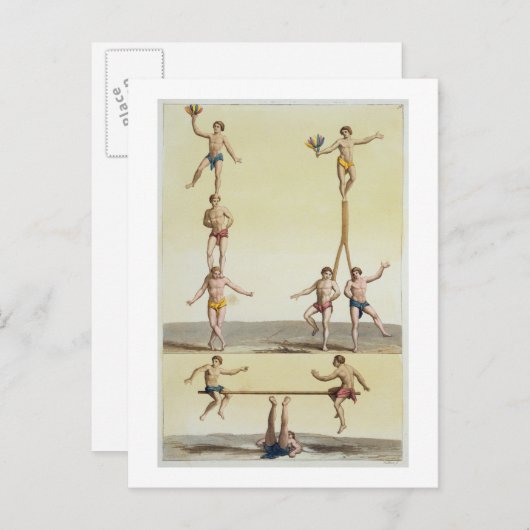 Mexikanische Darstellende Gymnastik (Farblitho) Postkarte (Vorne/Hinten)