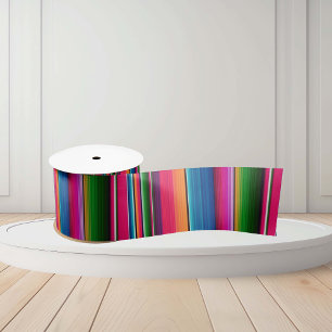 Mexikanische Decke Fiesta Streifen Serape Traditio Satinband