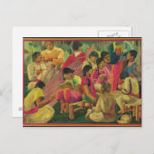 Mexikanische Dorfszene Postkarte (Vorne/Hinten)