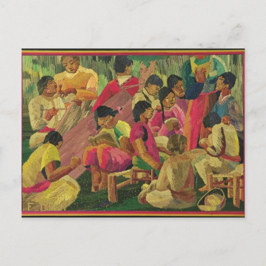 Mexikanische Dorfszene Postkarte (Vorderseite)