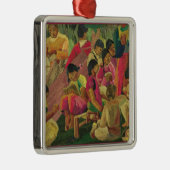 Mexikanische Dorfszene Silbernes Ornament (Rechts)