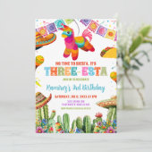 Mexikanische Dreifaltigst-Geburtstagsparty Einladung (Stehend Vorderseite)