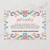 Mexikanische Elegante farbenfrohe Blumenfeier Hoch Begleitkarte (Vorderseite)