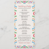 Mexikanische Elegante farbenfrohe Blumenfeier Hoch Programm (Rückseite)