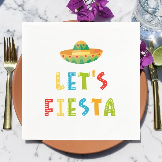 mexikanische Farbe Let's Fiesta Serviette