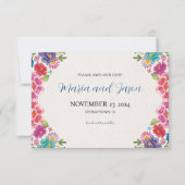 mexikanische farbenfrohe botanische Fiesta Wedding Save The Date (Vorderseite)