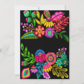 Mexikanische farbenfrohe Flora Hochzeitsdusche Einladung (Rückseite)