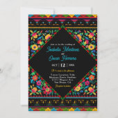 Mexikanische farbenfrohe Hochzeitseinladung Einladung (Vorderseite)