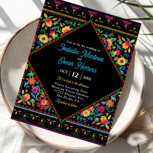 Mexikanische farbenfrohe Hochzeitseinladung Einladung