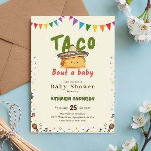 Mexikanische Farbige Fiesta-Taco-Party zur Babypar Einladung