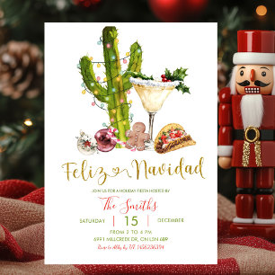 Mexikanische Feliz Navidad Weihnachtsfeier Einladung