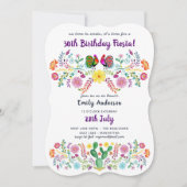 Mexikanische FIESTA 30. Geburtstag Einladung Folk (Vorderseite)