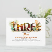 Mexikanische Fiesta 3. Geburtstagsparty Einladung (Stehend Vorderseite)