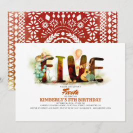 Mexikanische Fiesta 5. Geburtstagsparty Einladung