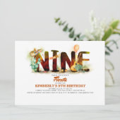Mexikanische Fiesta 9. Geburtstagsparty Einladung (Stehend Vorderseite)