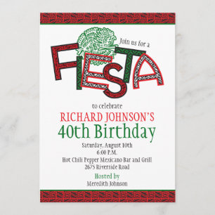 Mexikanische Fiesta Aztec Geburtstagsparty Einladu Einladung