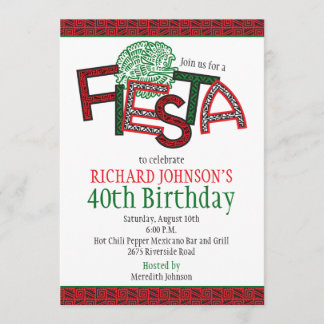 Mexikanische Fiesta Aztec Geburtstagsparty Einladu Einladung