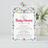 mexikanische Fiesta Baby Shower Einladung - farben (Stehend Vorderseite)