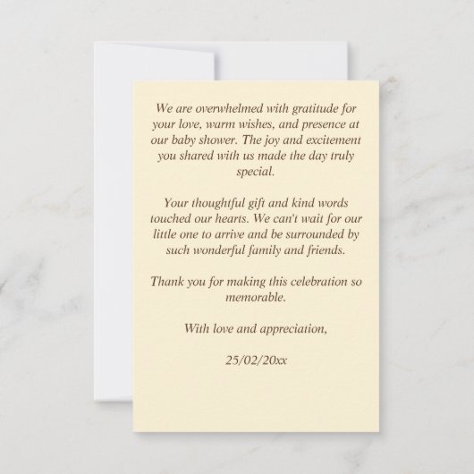 Mexikanische Fiesta-Babydusche Dankeskarte (Rückseite)